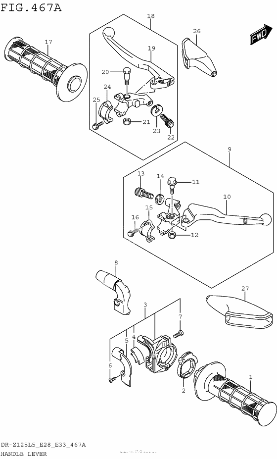 Ручки руля (Dr-Z125L5 E28)