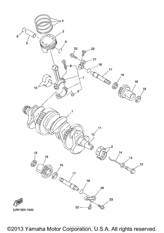 Crankshaft piston