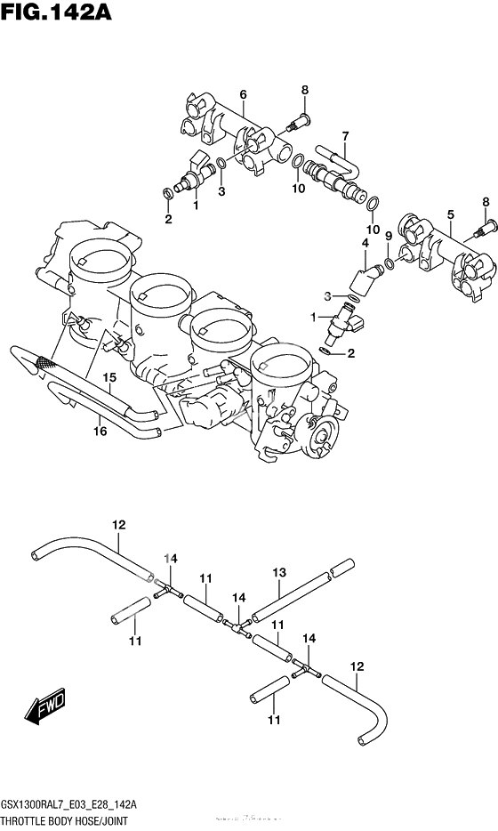 Throttle Body Hose/joint (Gsx1300Ral7 E03)