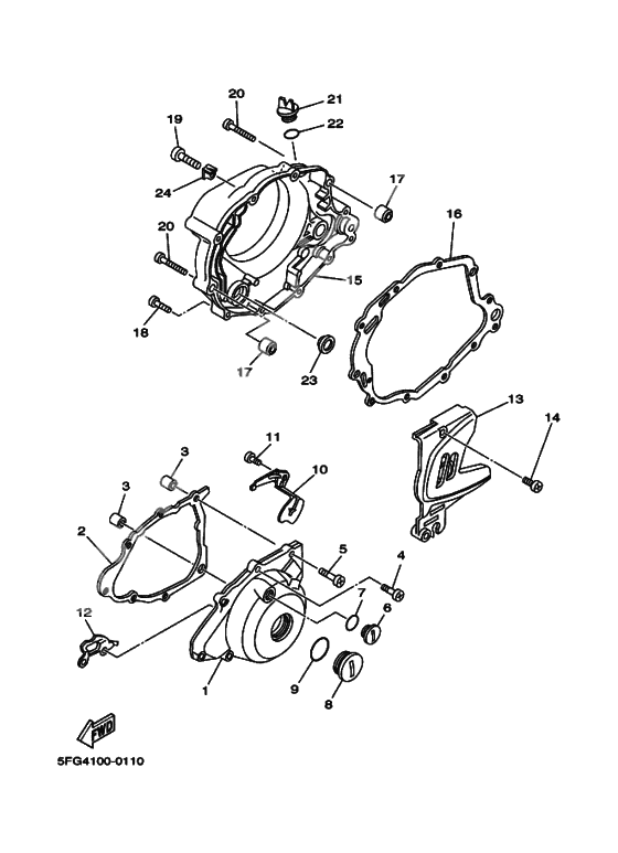 Crankcase cover ass`y (v