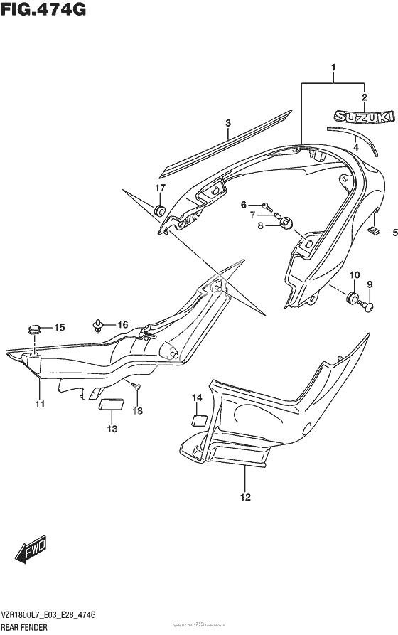 Rear Fender (For Bbd) (Vzr1800Bzl7 E33)