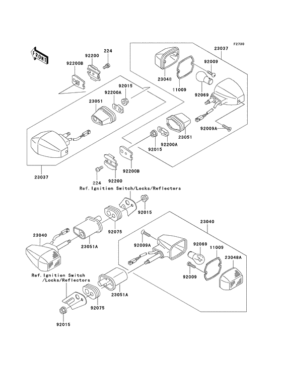 Turnsignal front & rear lamp