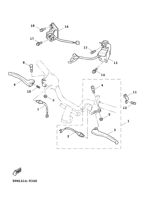 Handle switch. lever