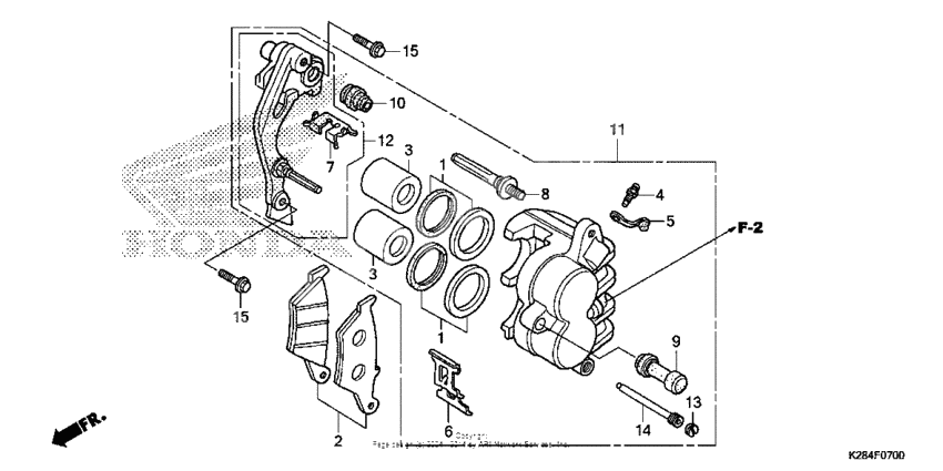 Front brake caliper