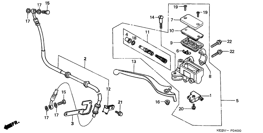 Fr. brake master cylinder