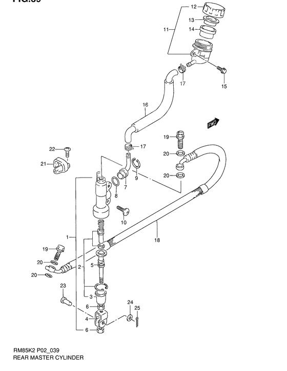 Rear master cylinder