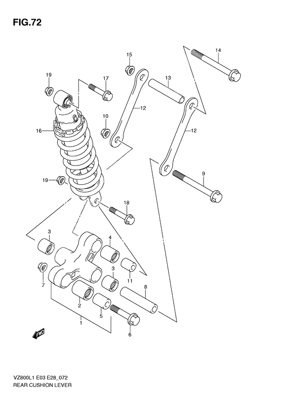 Rear cushion lever              

                  Vz800l1 e28