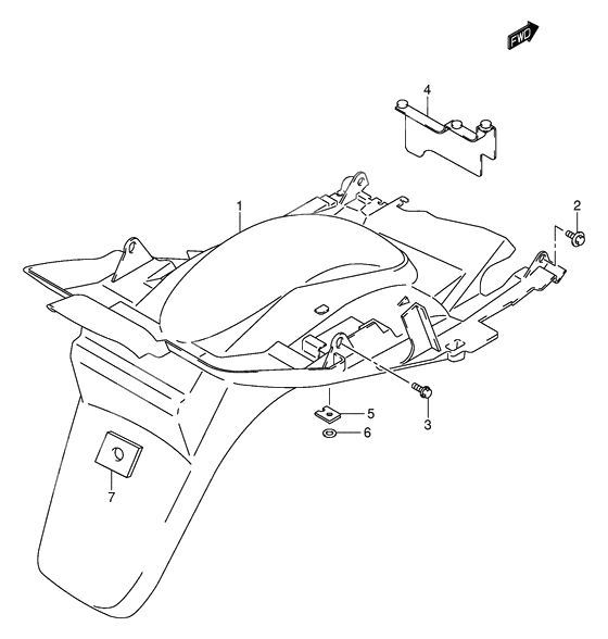 Rear fender              

                  Model k1/k2