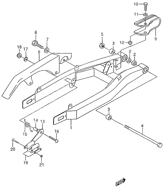 Rear swingning arm