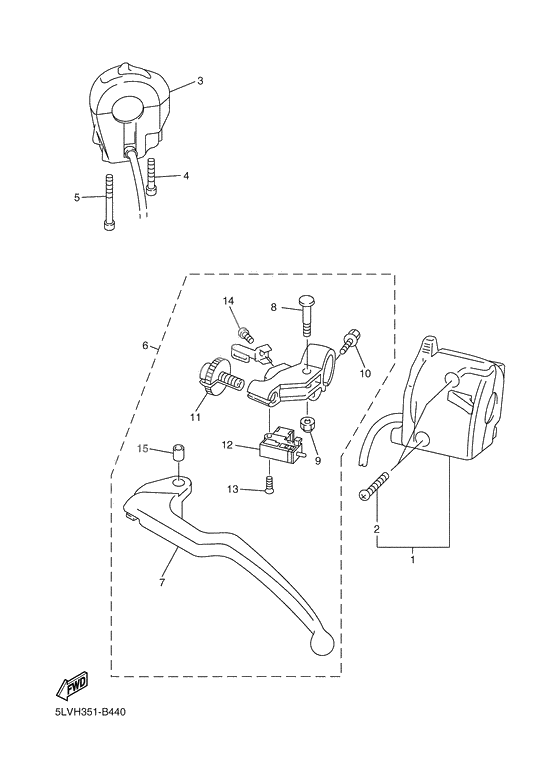 Handle switch. lever