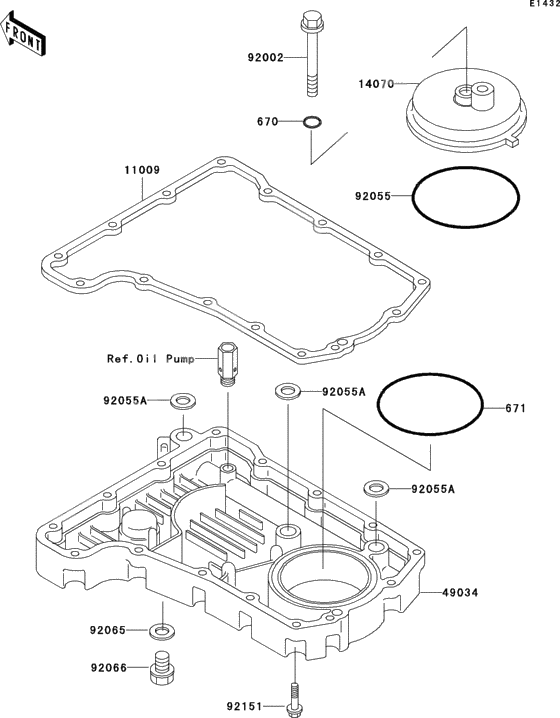 Breather cover/oil pan