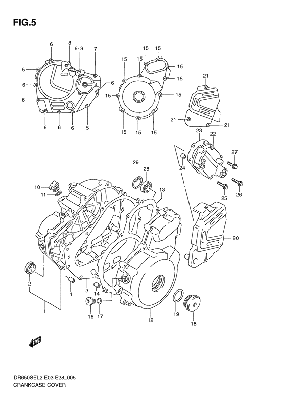 Crankcase cover ass`y (v