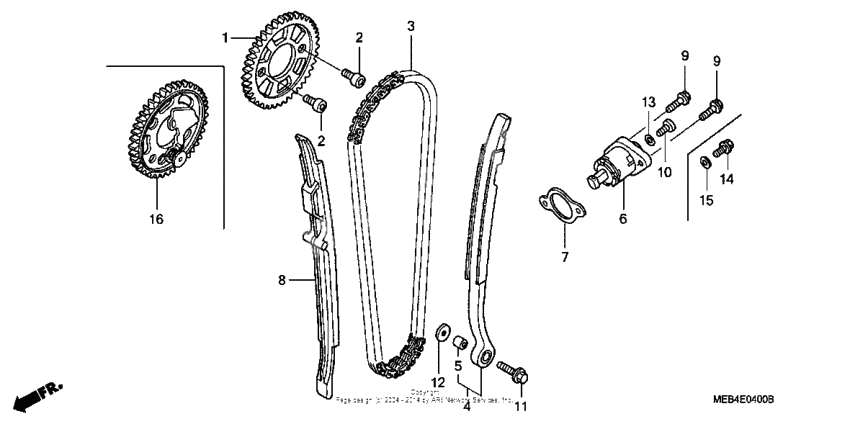 Cam chain + tensioner