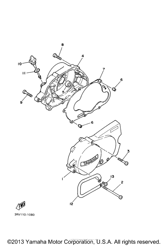 Crankcase cover              

                  1