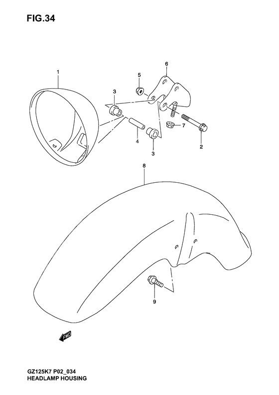 Headlamp housing