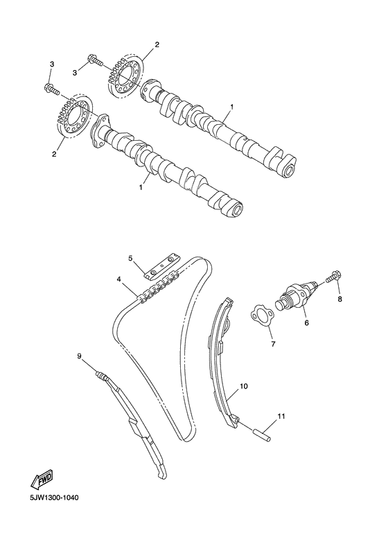 Camshaft. chain