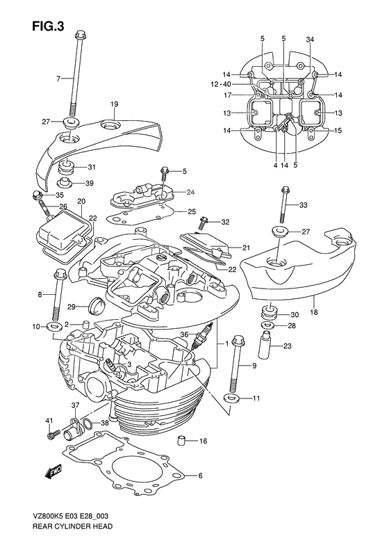 Rear cylinder head              

                  Model k5/k6/k7/k8