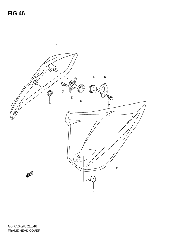 Frame head cover              

                  Without cowling