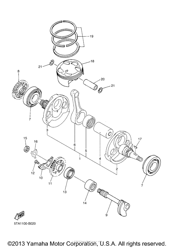 Crankshaft piston