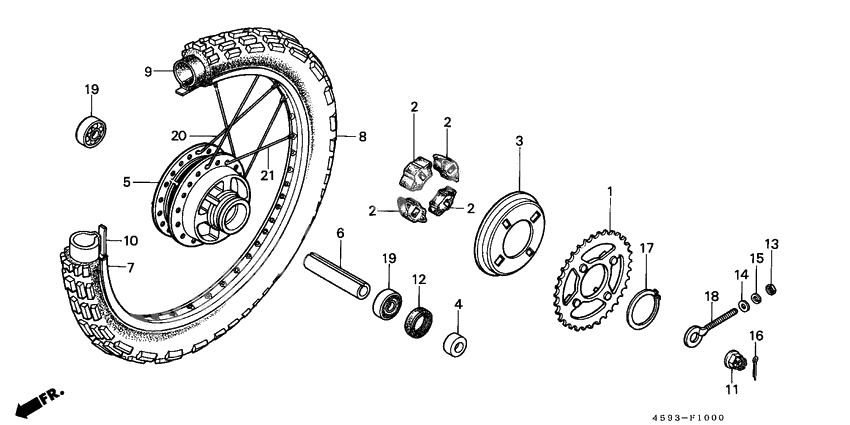 Rear wheel complete assy              

                  1