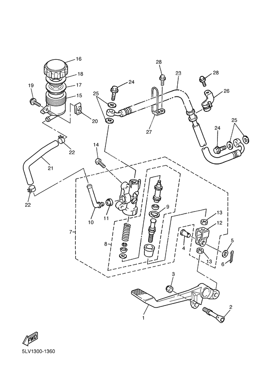 Rear master cylinder