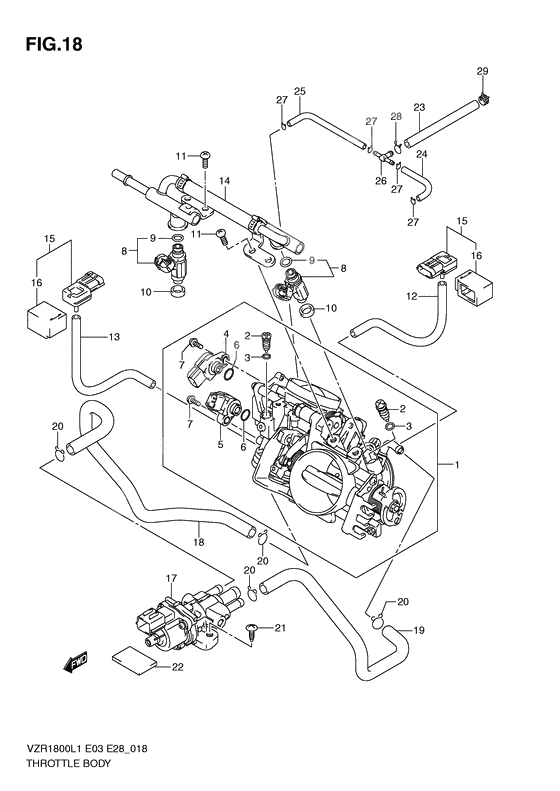 Throttle body              

                  Vzr1800zl1 e33