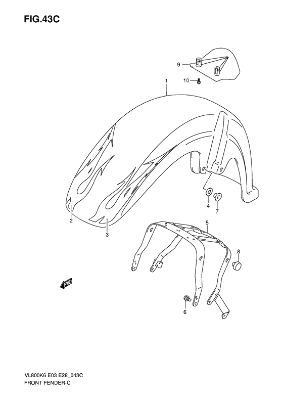 Front fender              

                  Vl800ck8