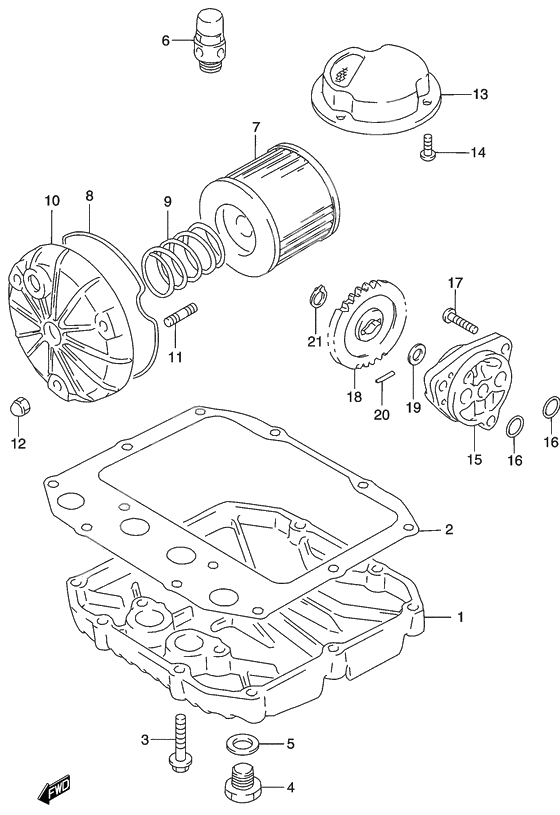 Oil filter-oil pump