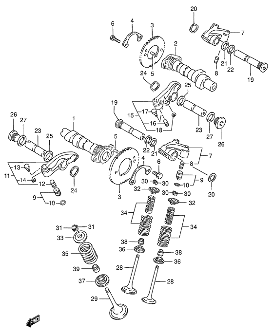 Camshaft - valve