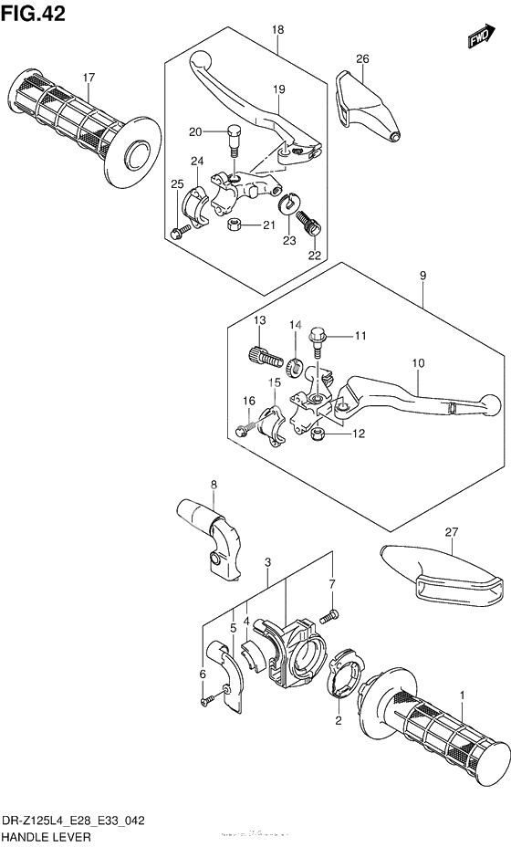 Ручки руля (Dr-Z125L4 E33)