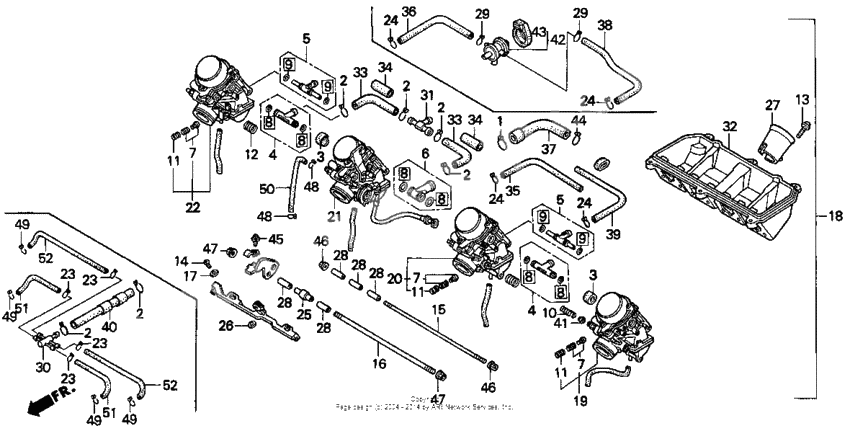 F2 carburetor assy. 91-94