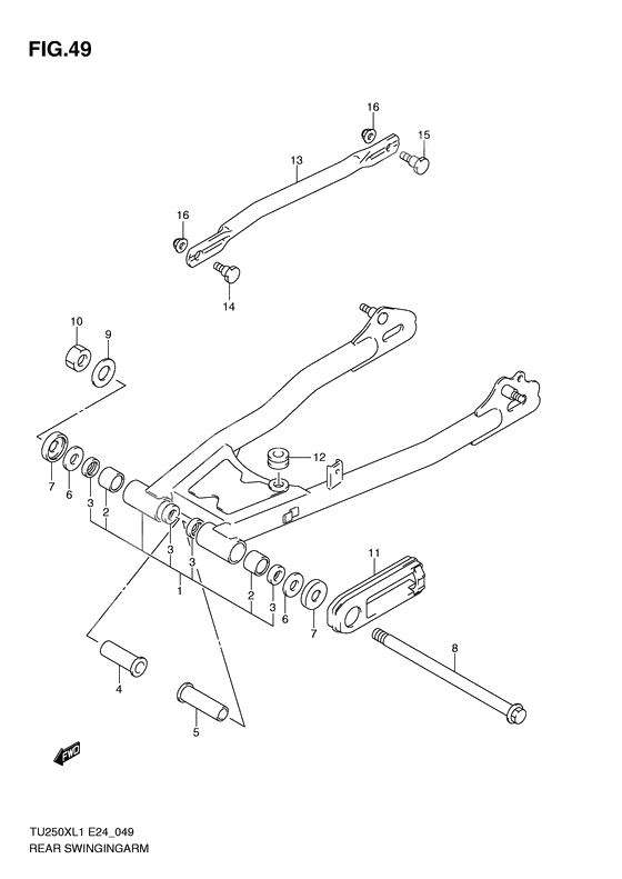 Rear swingingarm