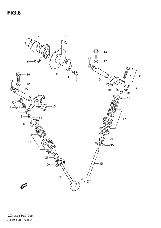 Camshaft-valve