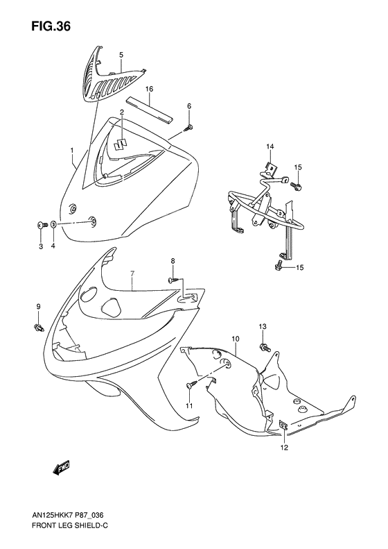 Front leg shield