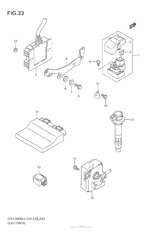 Электрооборудование (Gsx-R600L2 E28)