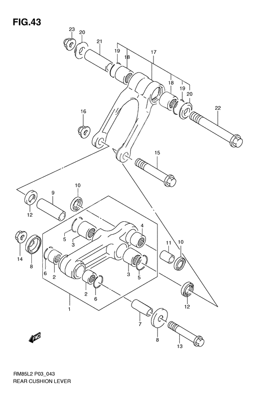 Rear cushion lever