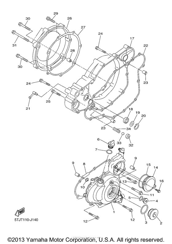 Crankcase cover              

                  1