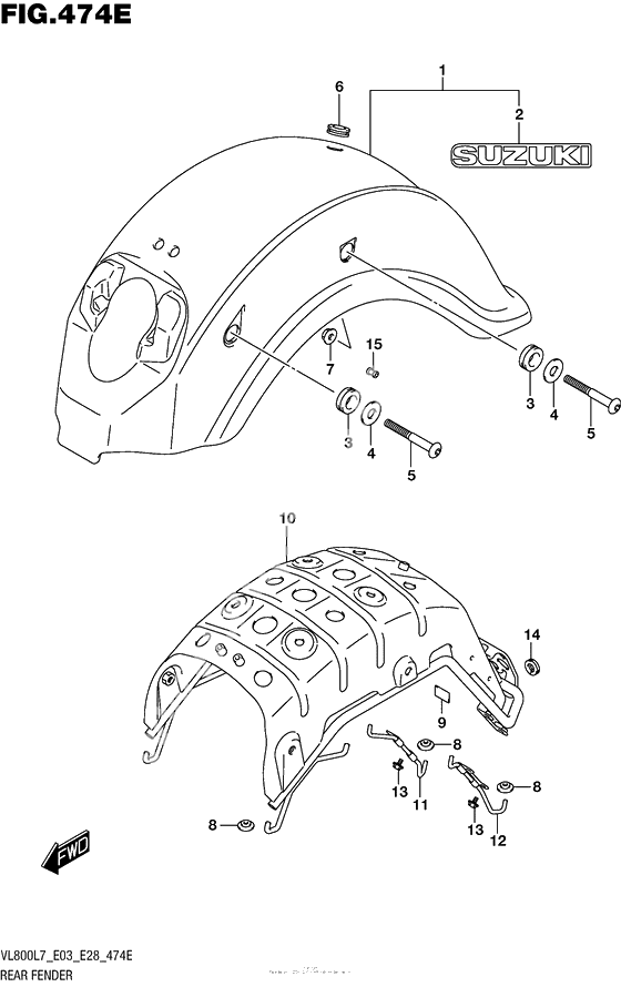 Rear Fender (Vl800Tl7 E28)