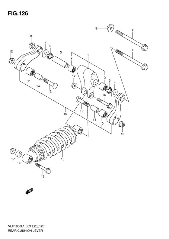 Rear cushion lever              

                  Vlr1800tl1 e3