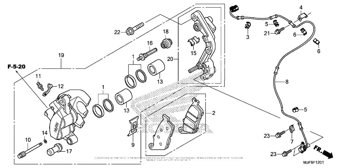 Front brake caliper (2)