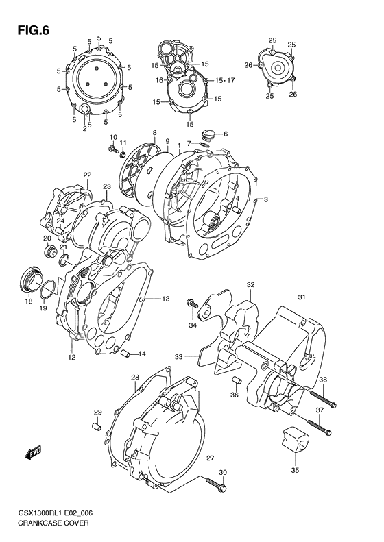 Crankcase cover ass`y (v