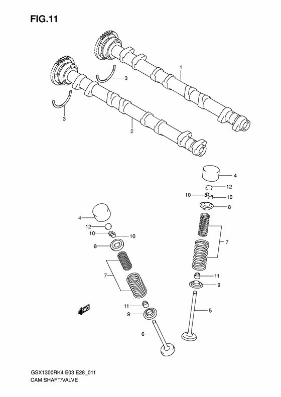 Camshaft - valve