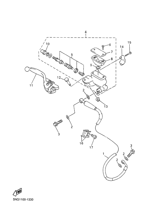 Front master cylinder