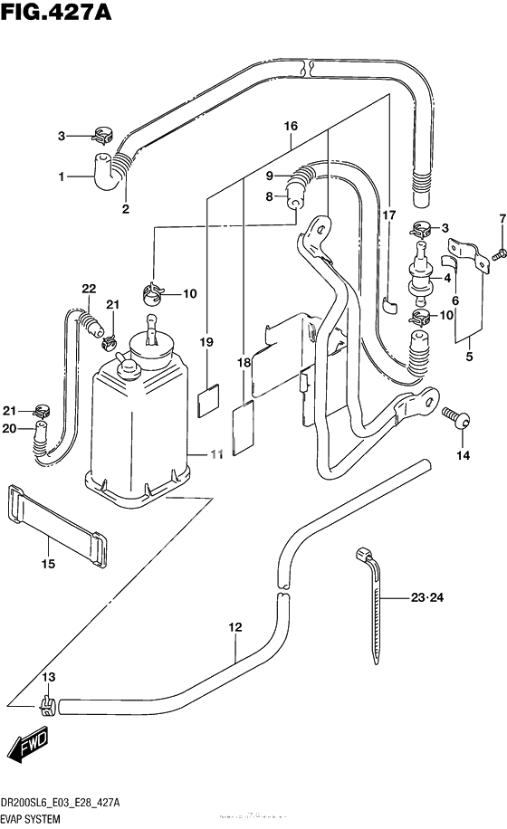 Система вентиляции бензобака (Dr200Sl6 E33)
