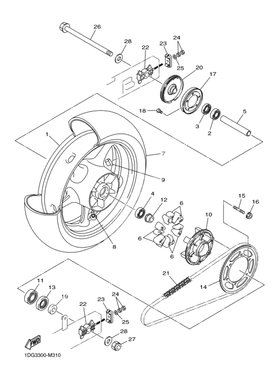 Заднее колесо