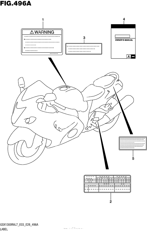 Информационные наклейки (Gsx1300Ral7 E03)