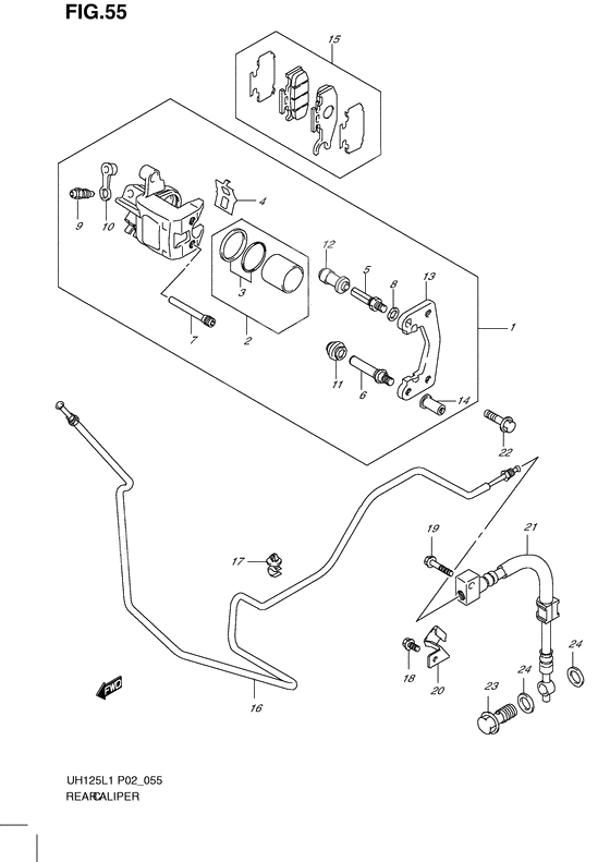 Rear caliper