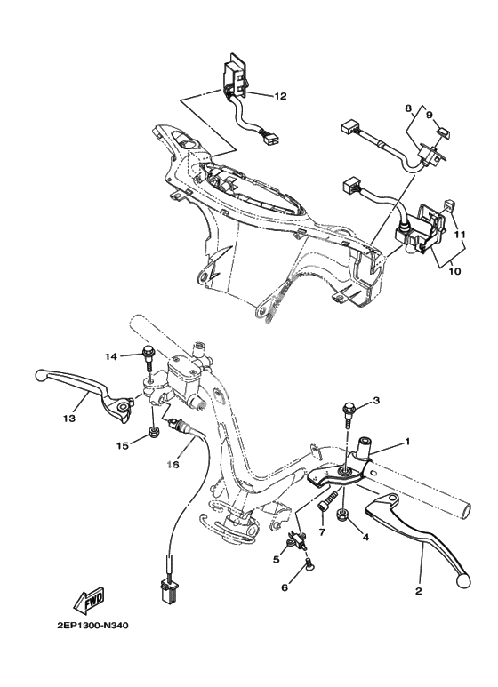 Switch & lever for disk brake