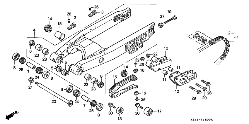 Swingarm              

                  CR125RL