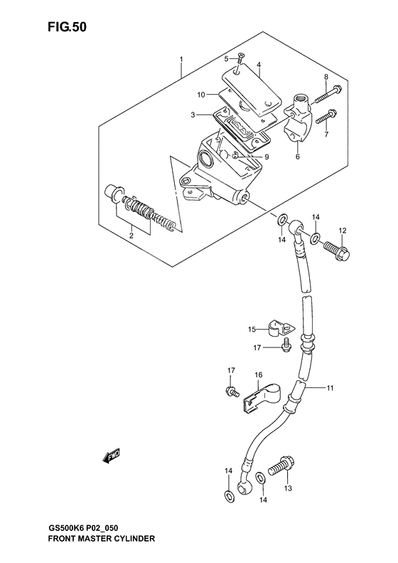 Front master cylinder              

                  Model k3